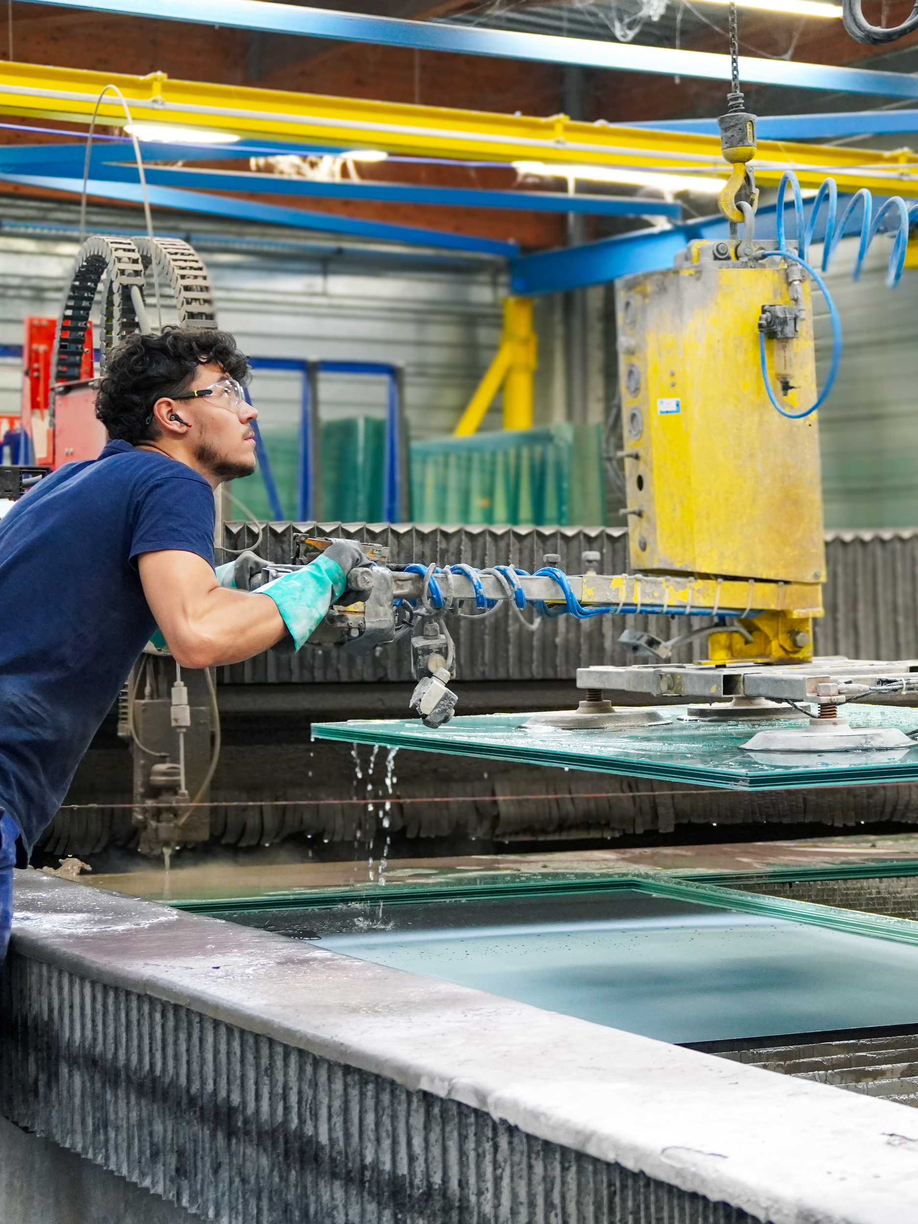 Manipulation des verres découpés